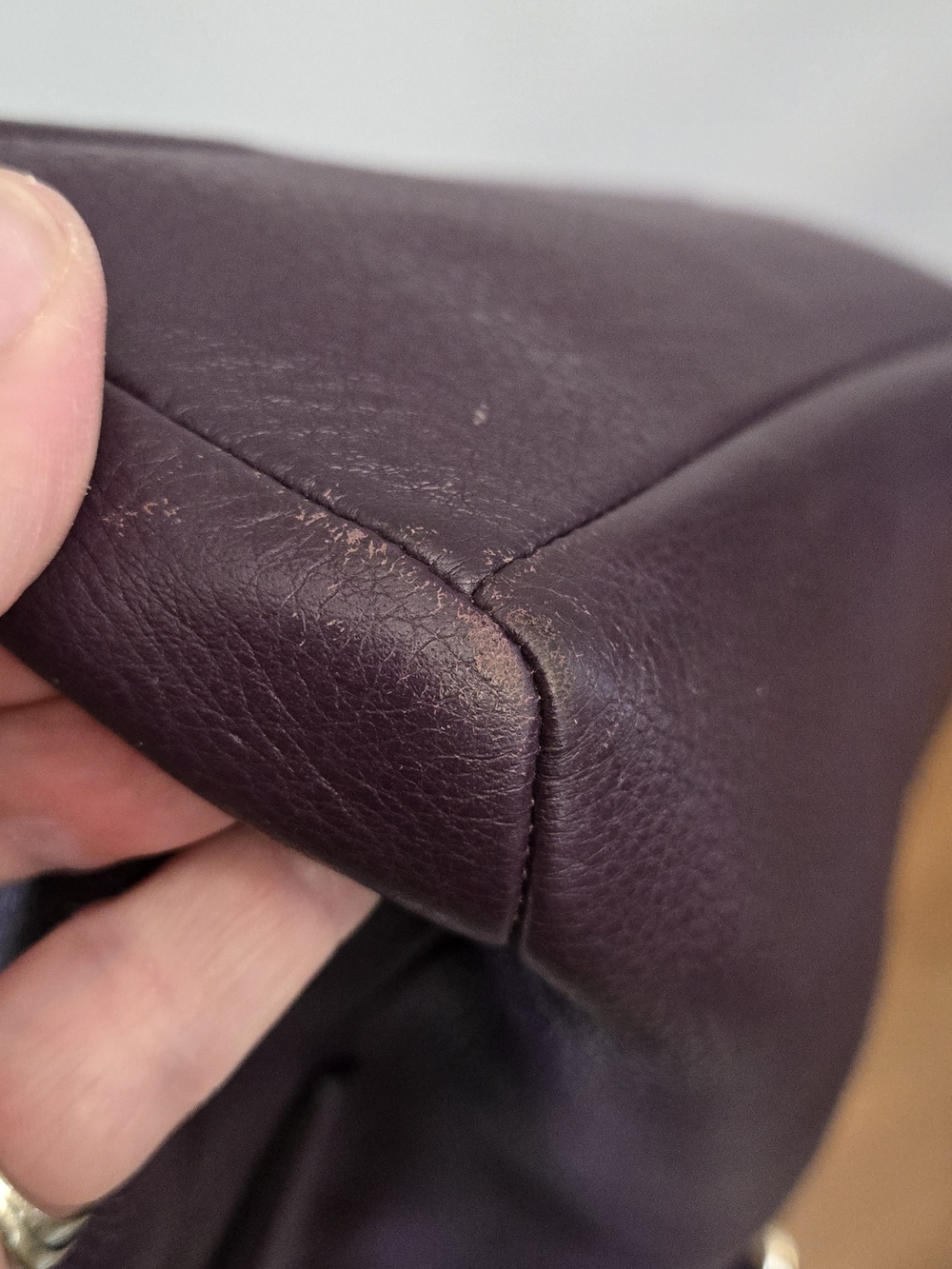 Coach Pebbled Leather Tote Or Crossbody - Deep Plum - Picture 8 of 10